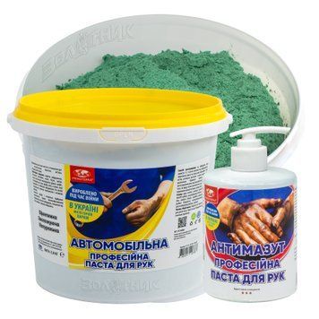 Набір Паста для миття рук "Автомобільна" Primaterra 5л (3,8кг) + Рідкі Рукавички 0,5л (дозатор) P3,8-0,5 фото